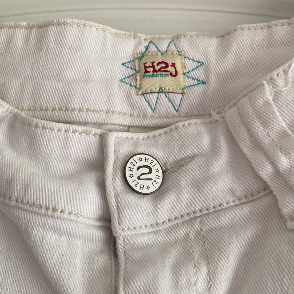 White denim crop pants size 9/10